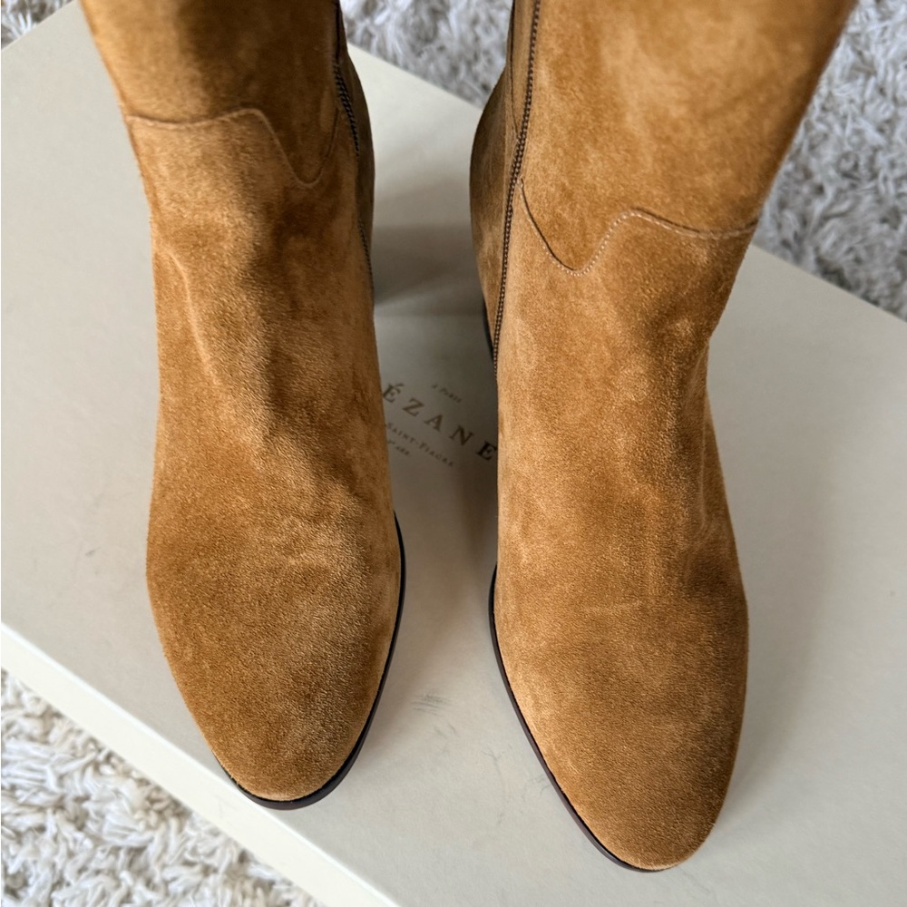 NEW IN BOX - Sezane Adele boots - tan - Size 9 or EU 40 - Picture 10 of 13